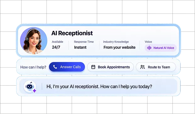 CommClan AI receptionist interface