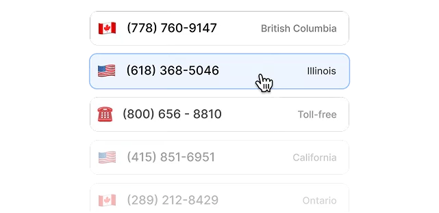 Business phone system interface